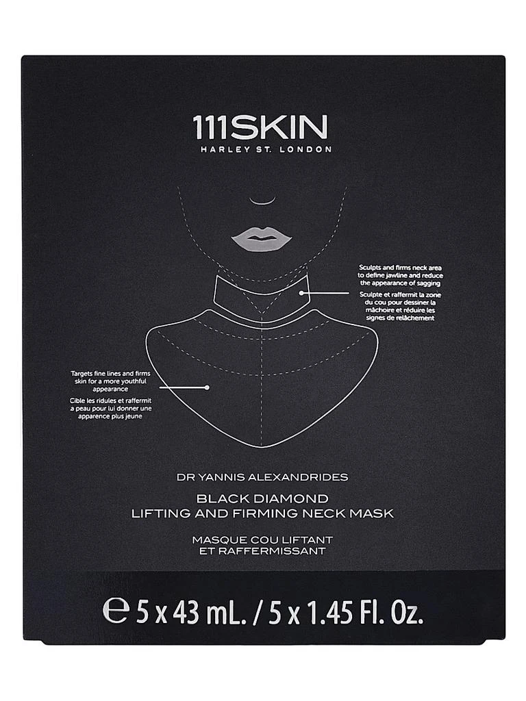 111skin Black Diamond Lifting 
Firming Neck Mask 5-Pack