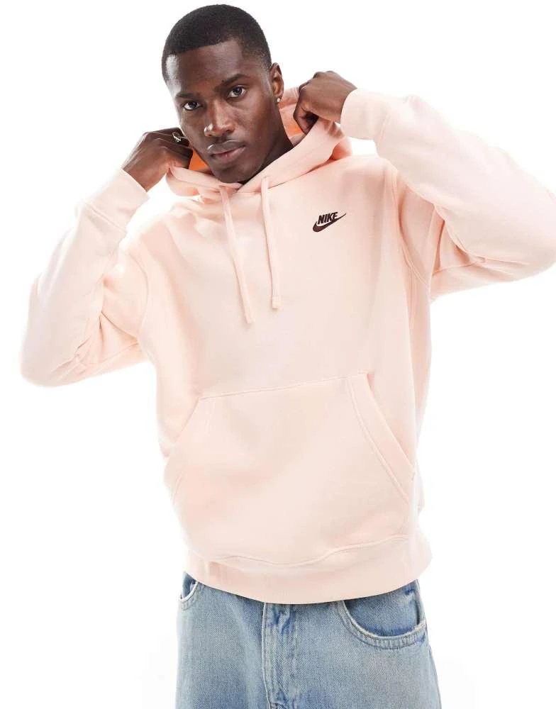 NIKE Nike Club Vignette hoodie in washed coral 1