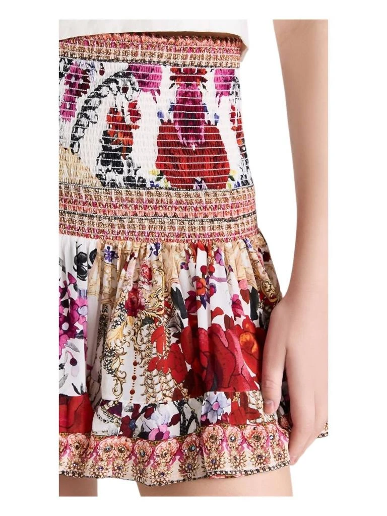Camilla Short Shirred Skirt In Reign Of Roses 3