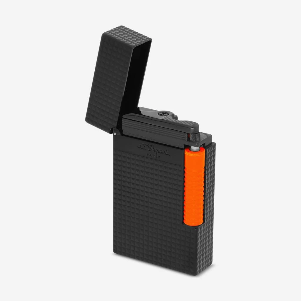 S.T. Dupont S.T. Dupont Le Grand Fluo Neon Orange Matte Black Metal Lighter C23069