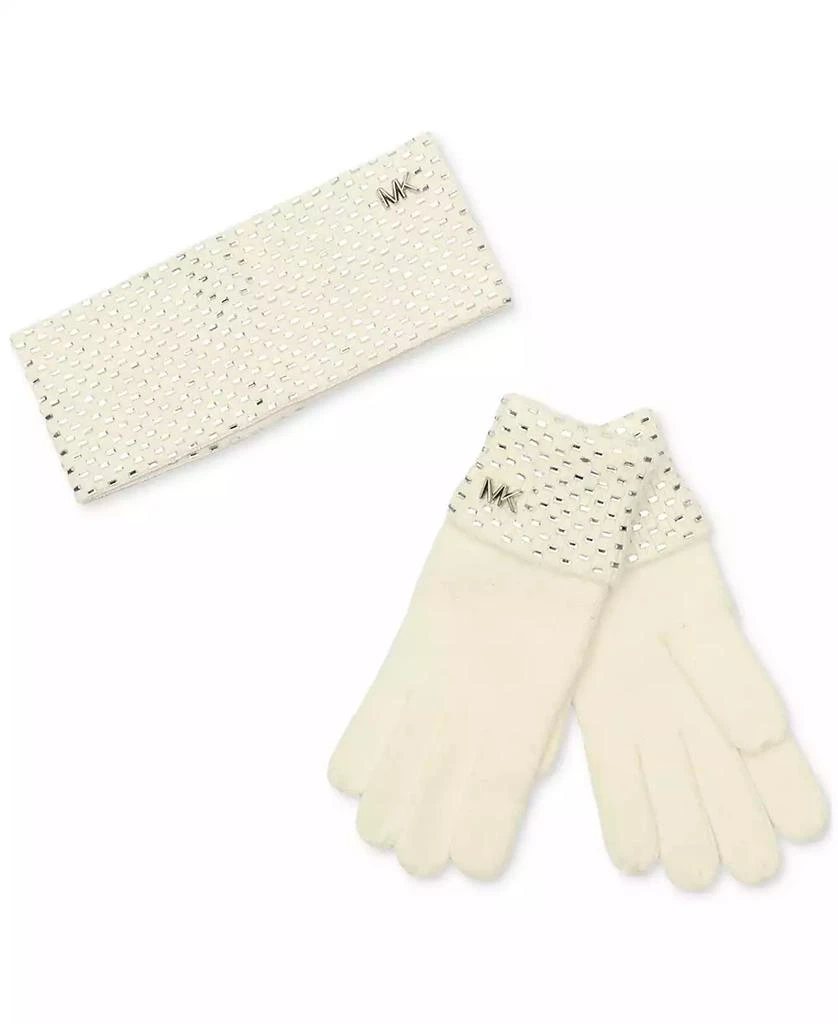 Michael Kors MICHAEL Women's Studded Gloves & Headband Boxed Gift Set 5