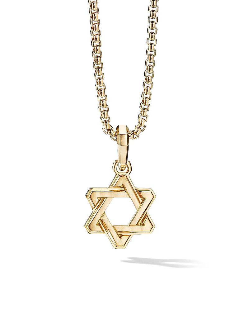 David Yurman Deco Star of David Pendant in 18K Yellow Gold, 24MM