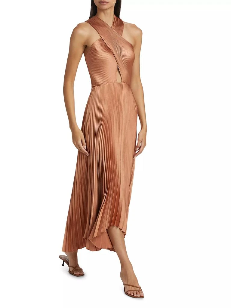 A.L.C. Athena II Pleated Halter Midi-Dress 2