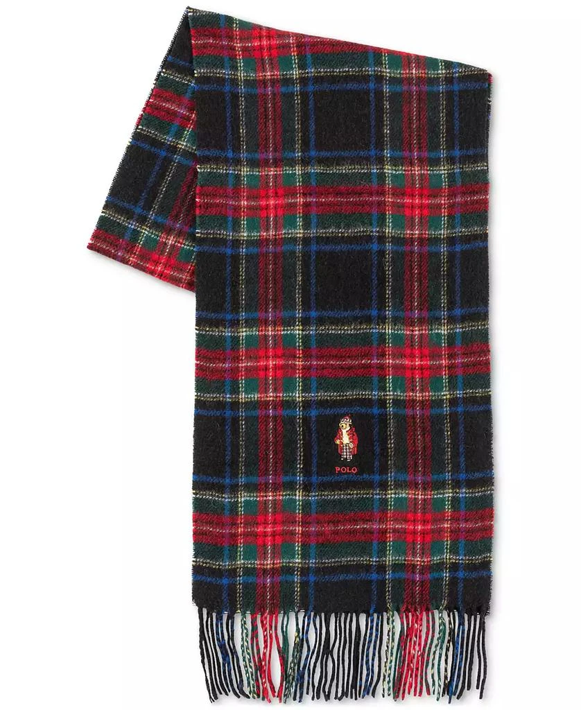 Ralph Lauren Men's Holiday Tartan Bear Scarf 2
