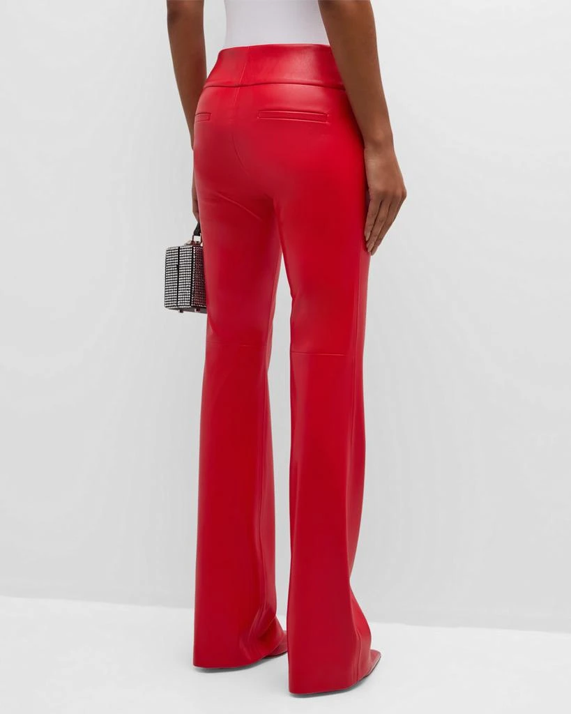 Alice + Olivia Olivia Vegan Leather Bootcut Pants 6
