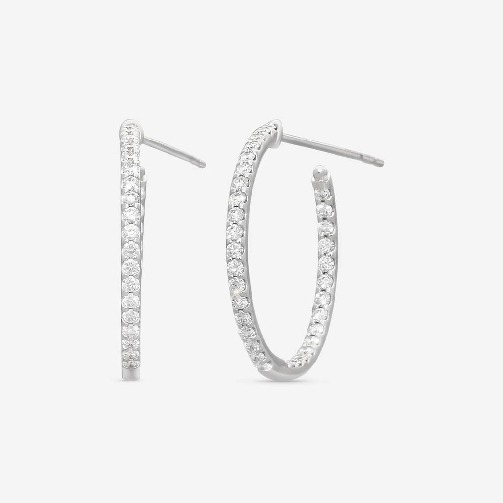 Mémoire Mémoire Odessa 18K White Gold Diamond Hoop Earrings CHHO330