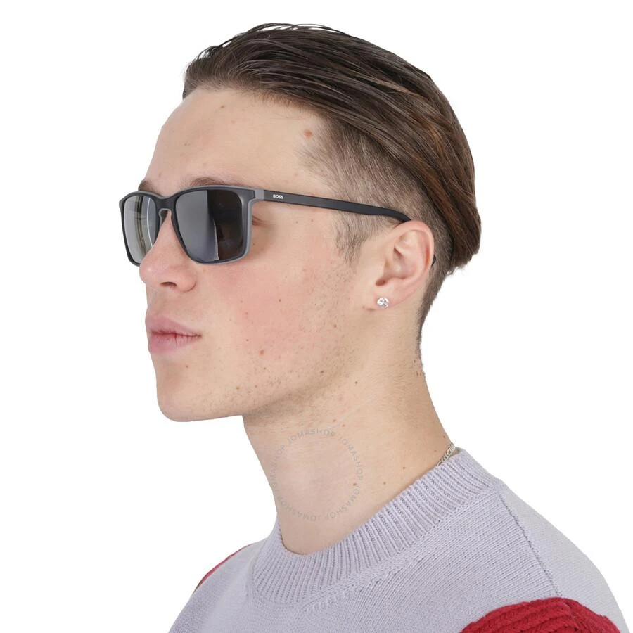Hugo Boss Silver Mirror Rectangular Men's Sunglasses BOSS 1556/O/S 0O6W/T4 57 2