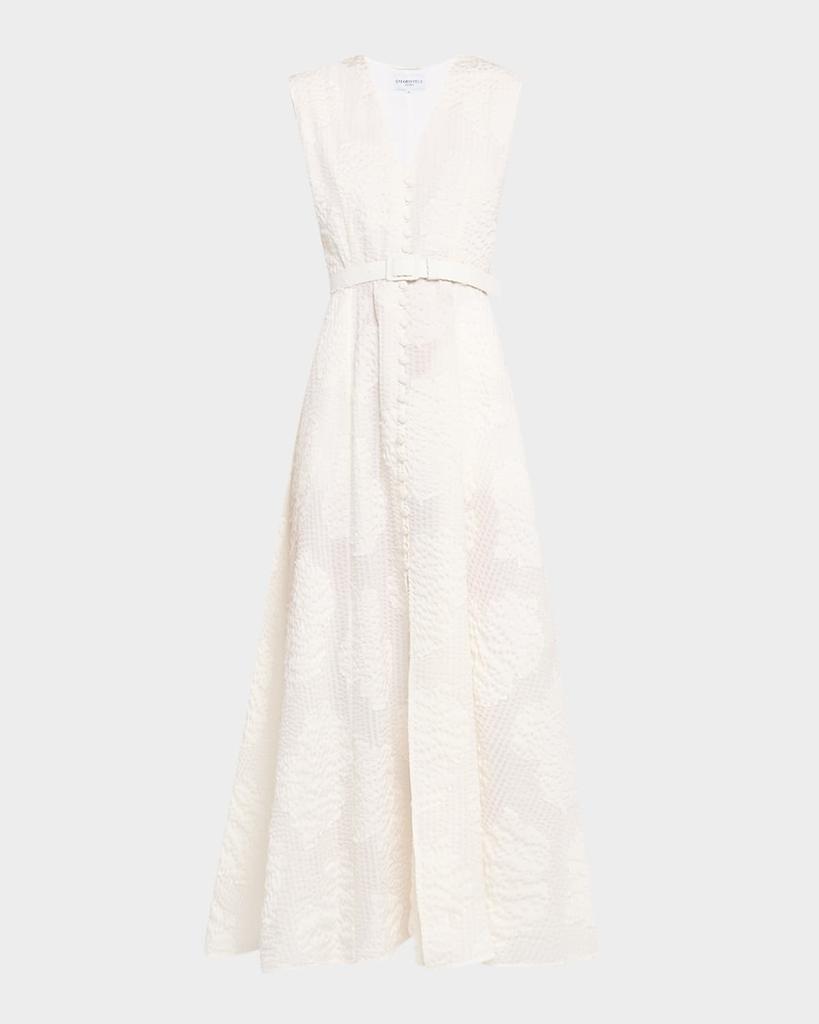 Evi Grintela Caroline Seersucker Fil Coupe Poplin Maxi Dress