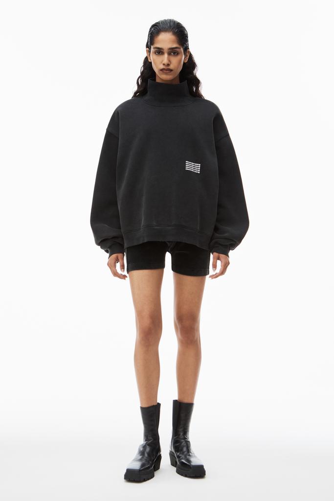 Shop UNISEX HIGH NECK SWEATSHIRT IN DENSE FLEECE on Sale at