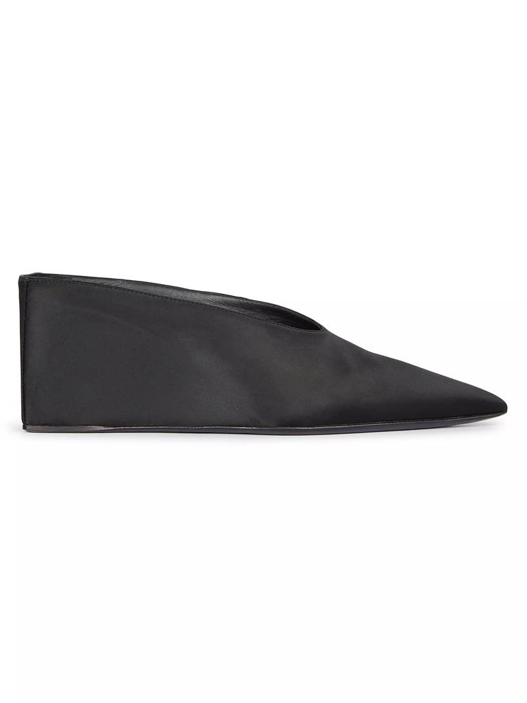 Alaïa 75MM Satin Wedge Mules