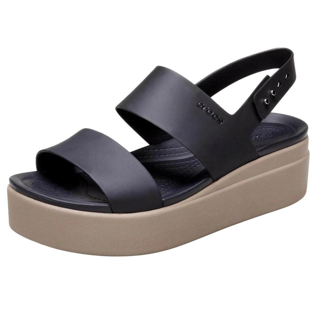 Crocs Brooklyn Low Wedge Black / Mushroom  206453 Women's 3