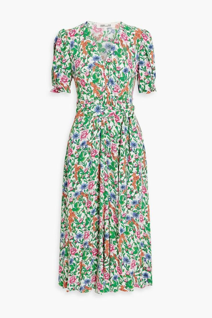 Diane von Furstenberg Sammie belted floral-print crepe midi dress 1
