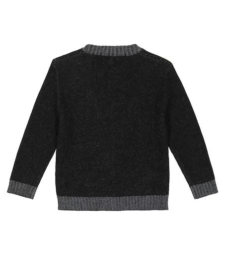 Balmain Logo intarsia cardigan 4