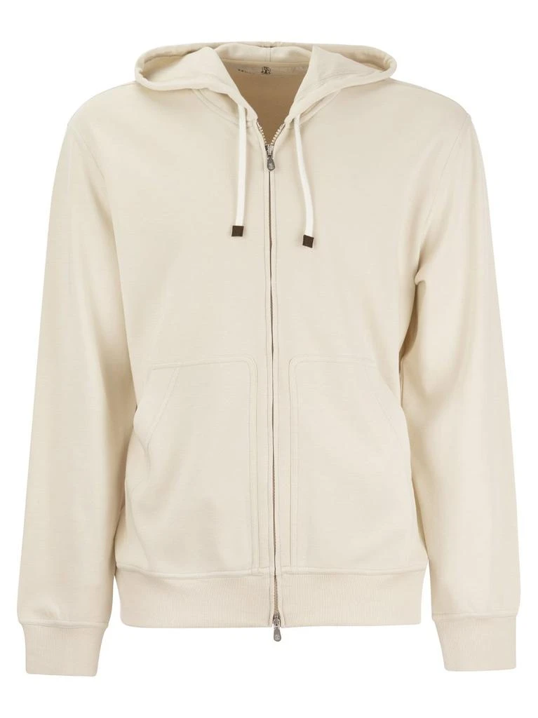Brunello Cucinelli Brunello Cucinelli Zipped Drawstring Hoodie 1