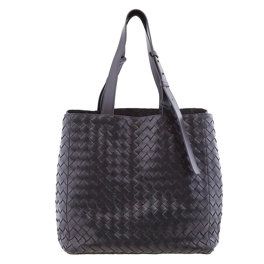 Bottega Veneta Black Intrecciato Leather Cube Tote Bag 1