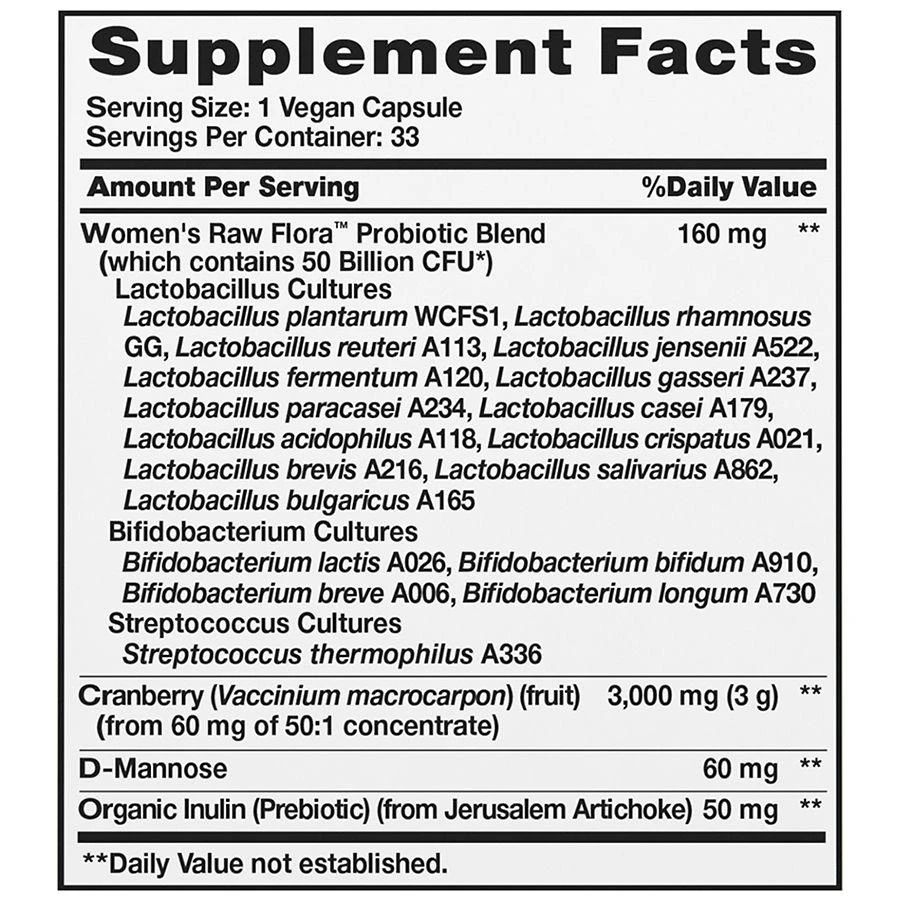 Nature
s Truth Raw Flora 50 Billion Women¿s Probiotic Vegan Capsules 4