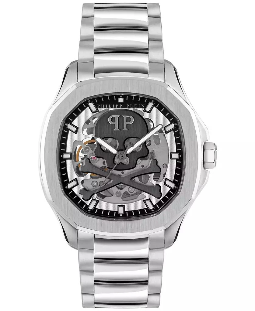 Philipp Plein Men's Automatic Skeleton Spectre Stainless Steel Bracelet Watch 42mm 1