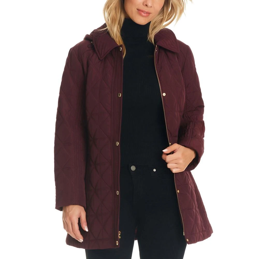 Jones New York Women's Hooded Quilted Coat 7