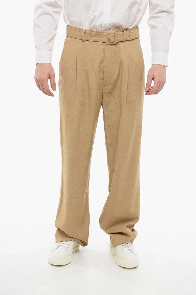 Dries Van Noten Dries Van Noten 4-Pocketed Straight Fit Pants with Belt 1