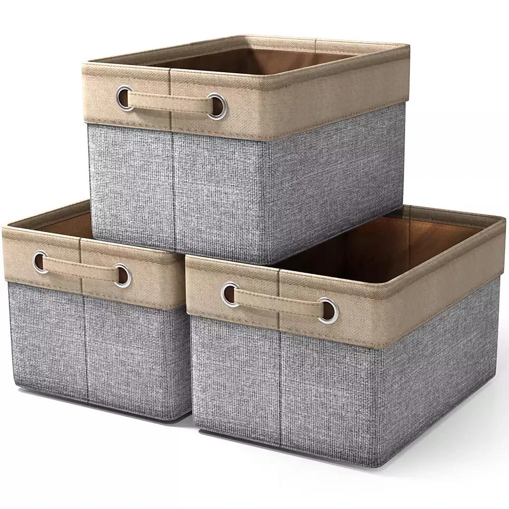Sorbus 3 Pack Large Sturdy Foldable Fabric Storage Bins with Handles - Lightweight and durable