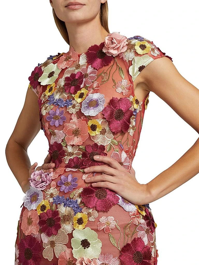 BRONX AND BANCO Jasmine Floral-Appliquéd Minidress 6