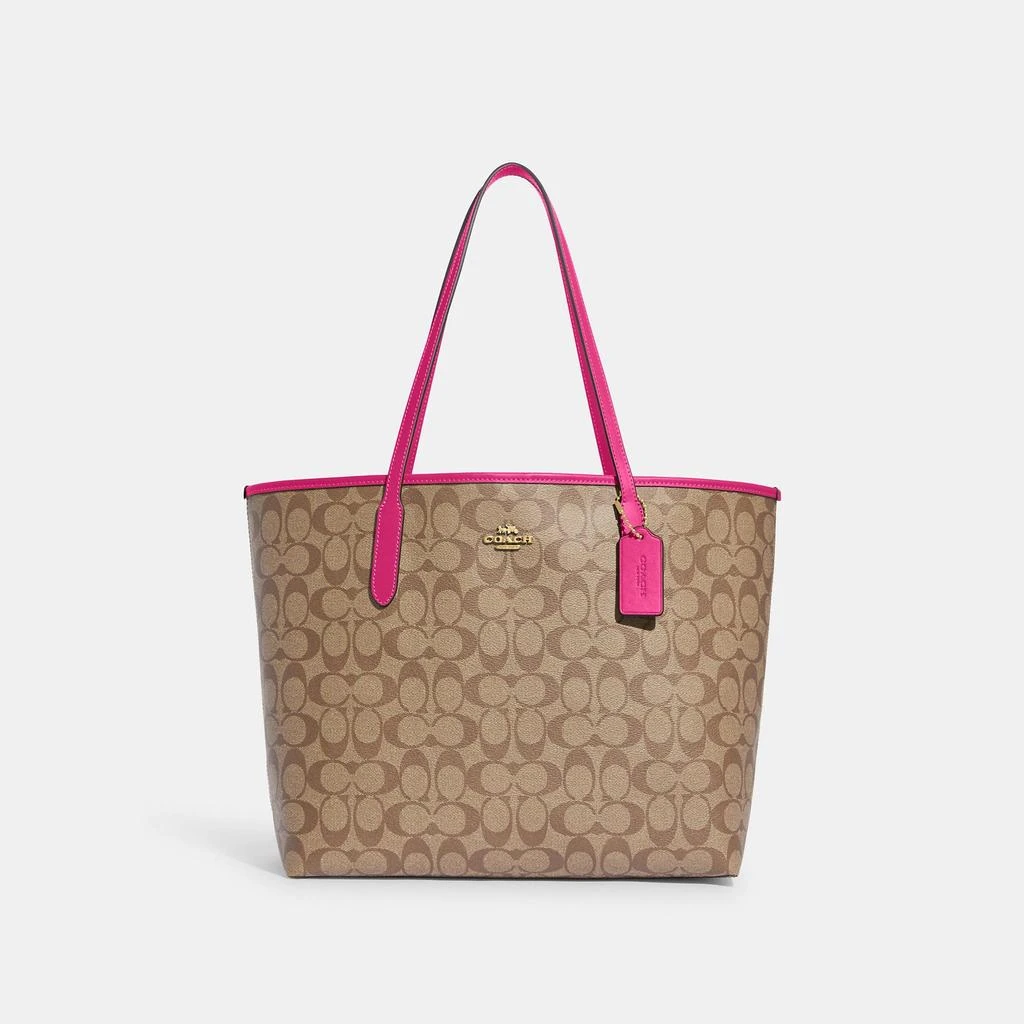 Coach Outlet Coach Outlet City Tote In Signature Canvas 1