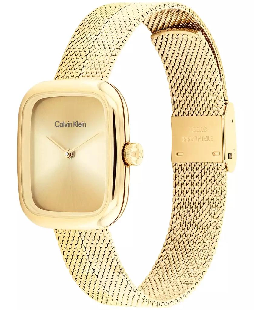 Calvin Klein Women's Adore Gold Tone Stainless Steel Mesh Bracelet Watch 2