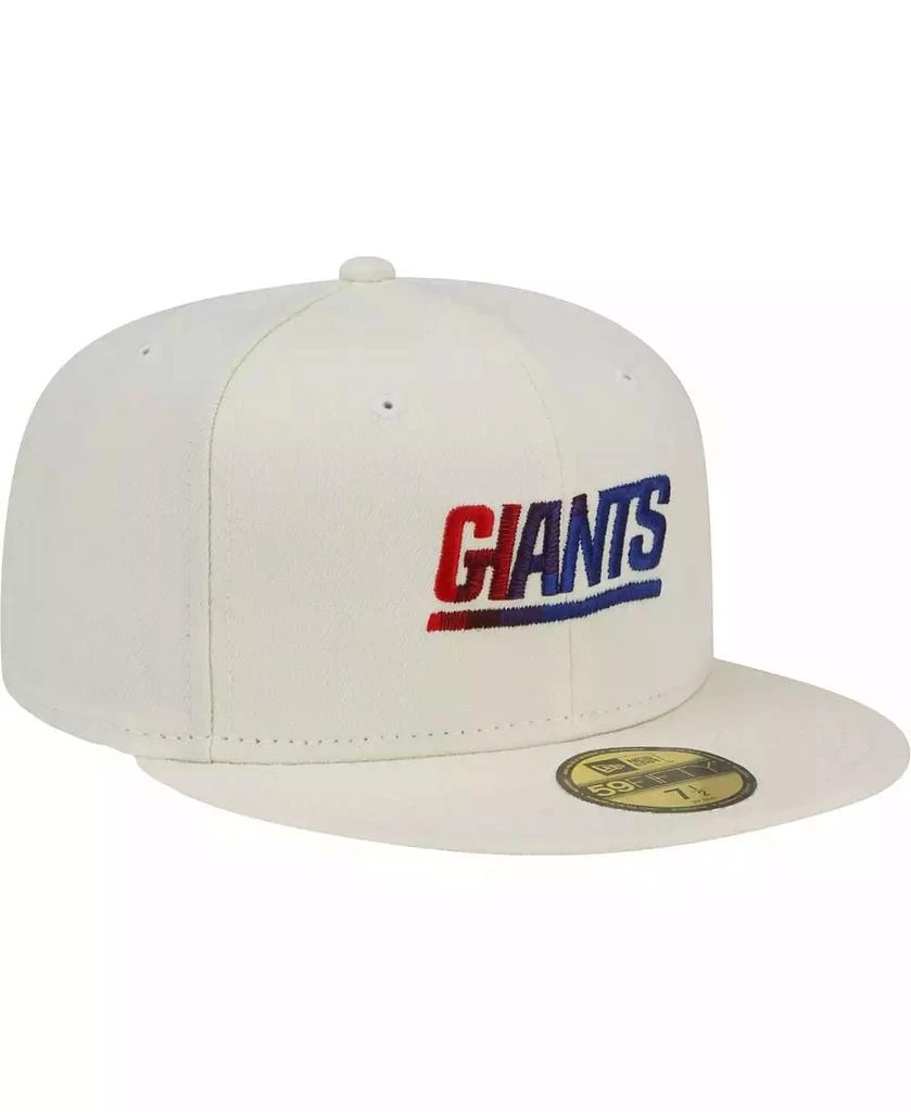 New Era Men's Cream New York Giants Chrome Dim 59FIFTY Fitted Hat 2