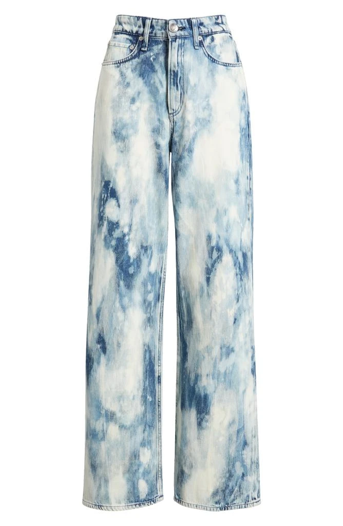 Rag & Bone Logan Bleach Splatter Wide Leg Jeans 5
