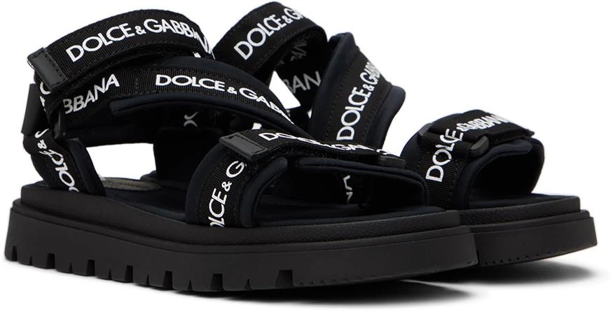 Dolce & Gabbana Kids Black Gros-Grain Sandals 4