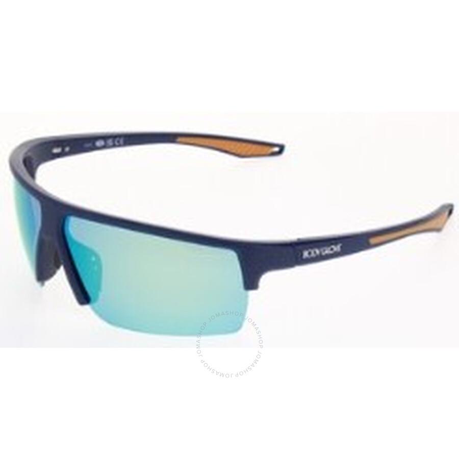 Body Glove BG 23 439 Polarized Green Mirror Wrap Men's Sunglasses 10270157.CGR NVGRN