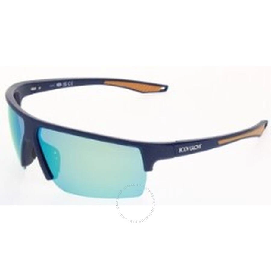Body Glove Body Glove BG 23 439 Polarized Green Mirror Wrap Men's Sunglasses 10270157.CGR NVGRN 1
