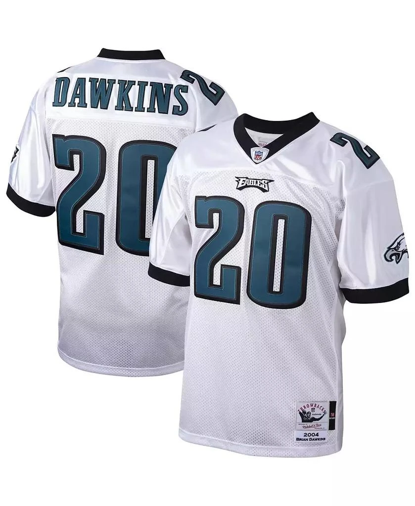 Mitchell and Ness Men's Brian Dawkins White Philadelphia Eagles 2004 Authentic Throwback Retired Player Jersey 2