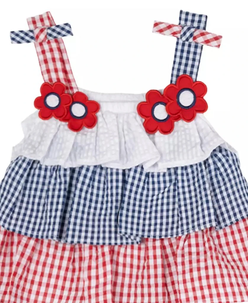 Rare Editions Baby Girls 2-Piece Americana Top and Seersucker Shorts Set 4