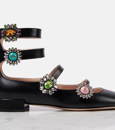Valentino Preshoes embellished leather flats 5