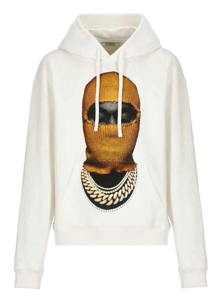 Shop Ih Nom Uh Nit Mask Printed Drawstring Hoodie on Sale at