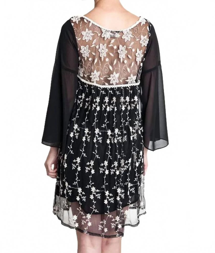 umgee Lace Baby Doll Tunic Dress In Black - Black - Medium umgee Lace Baby Doll Tunic Dress In Black - Black - Medium