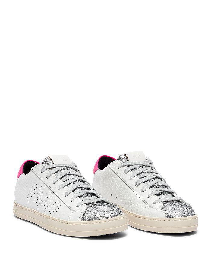 P448 Women's F23JOHN-W Embellished Lace Up Low Top Sneakers