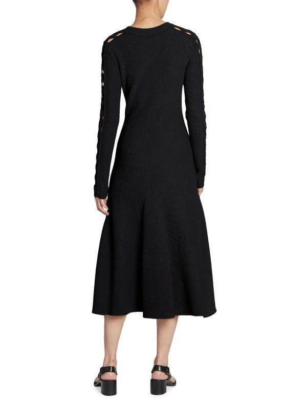 Ribbed Lace-Up Midi-Dress  On Sale Now with Up to 84% Off | Discover  Exclusive Deals & Savings at BeyondStyle  Authentic Alaa women's  apparel|cut-out|dresses|women's|Women's|a-line with Limited-Time Discounts,  Free Shipping, and Price