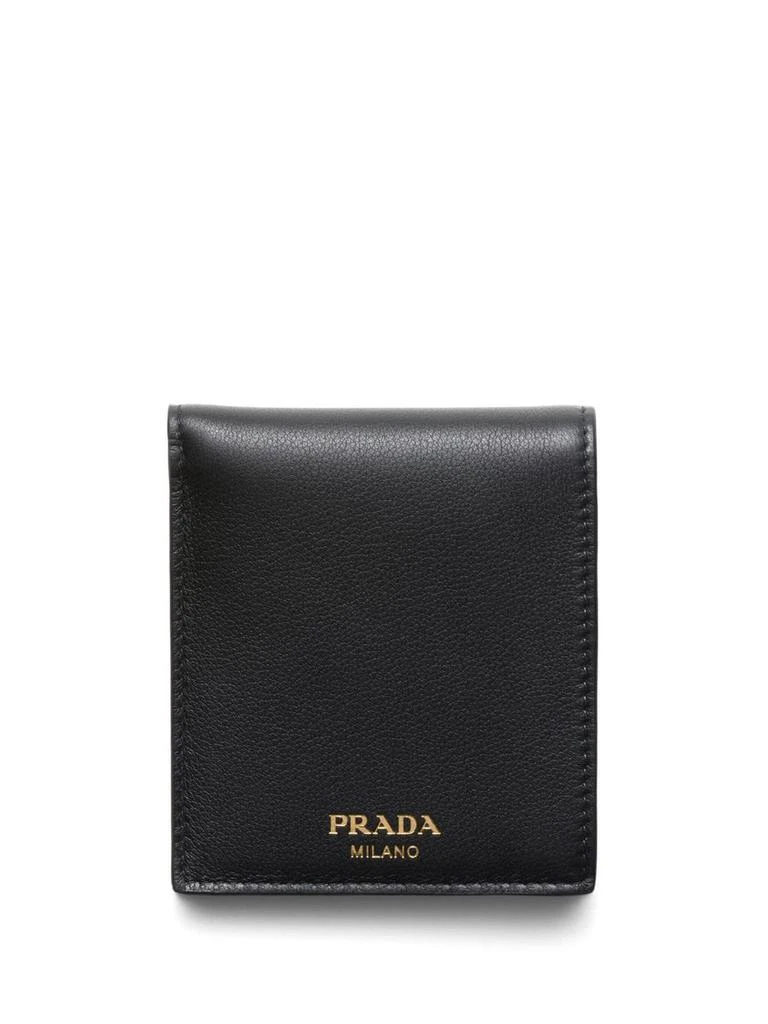 Prada Prada Logo-Stamp Bi-Fold Leather Wallet 1