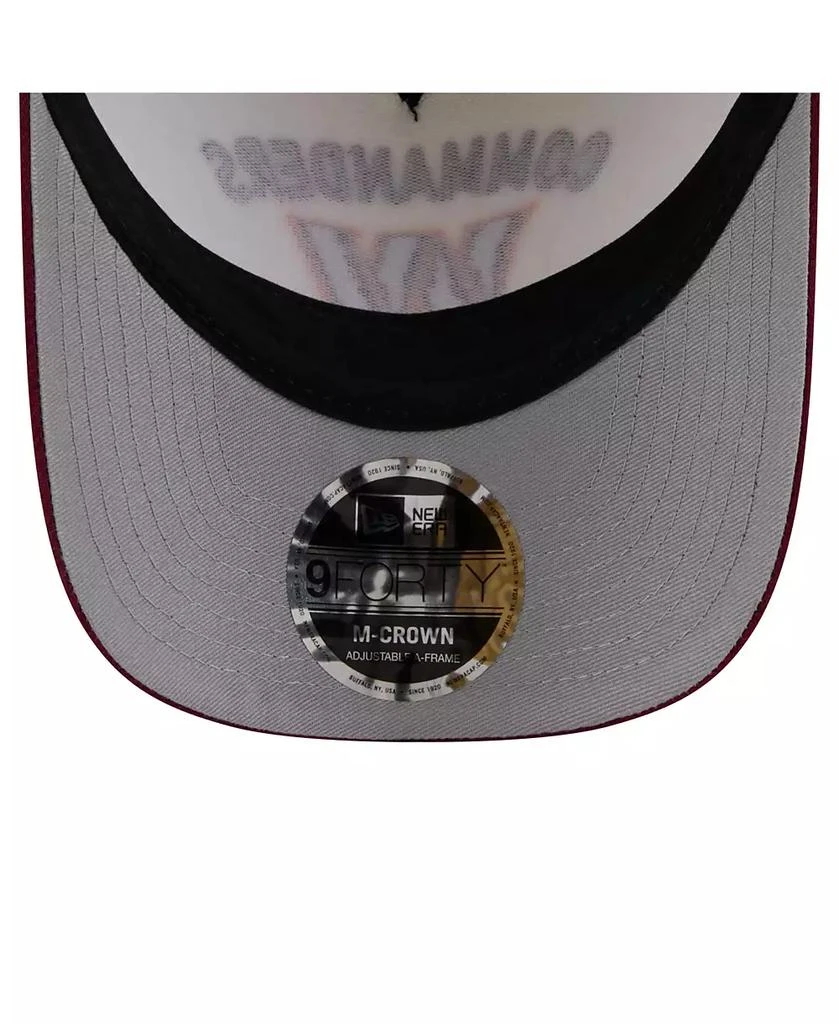 New Era Men's Cream/Burgundy Washington Commanders 2025 NFL Draft 9FORTY A-Frame M-Crown Adjustable Hat 5