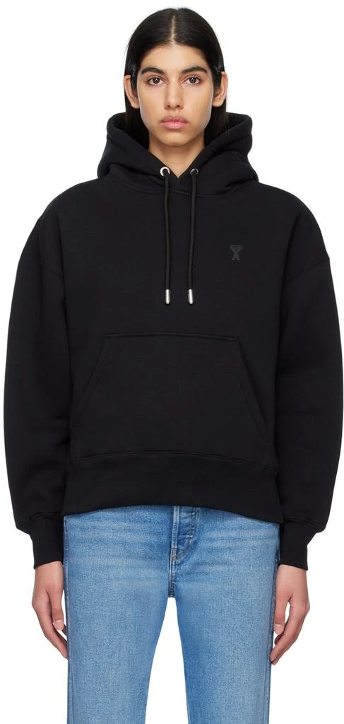 AMI Paris Black Ami de Cœur Hoodie 1