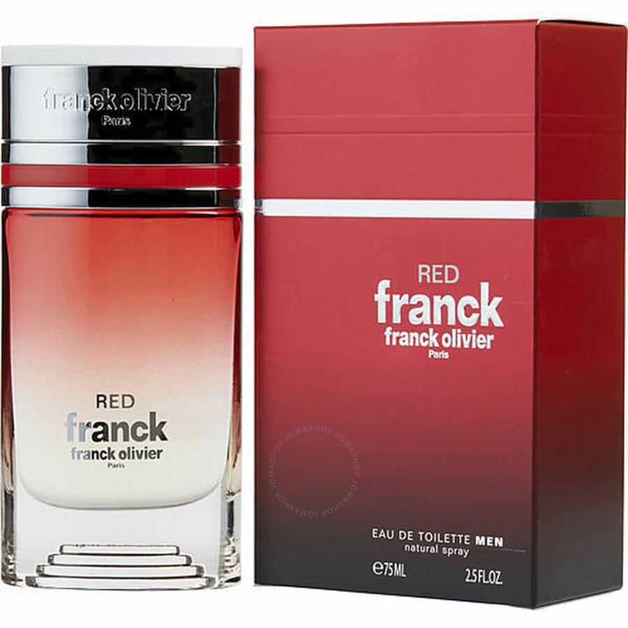 franck olivier Men's Red Franck Men EDT Spray 2.5 oz Fragrances 3516641747121