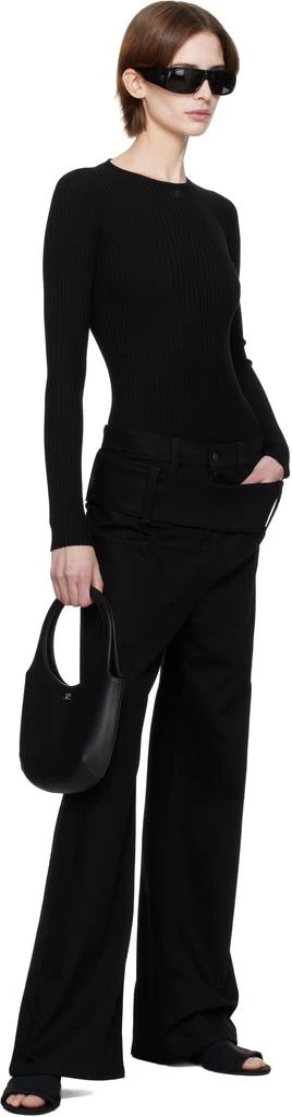 Courrèges Black Lingerie Detail Knitted Sweater 5
