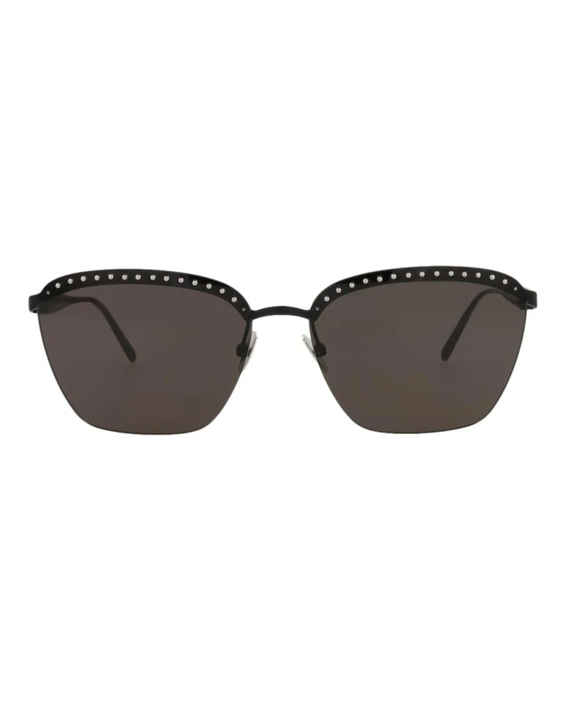 Alaia Square-Frame Metal Sunglasses 1