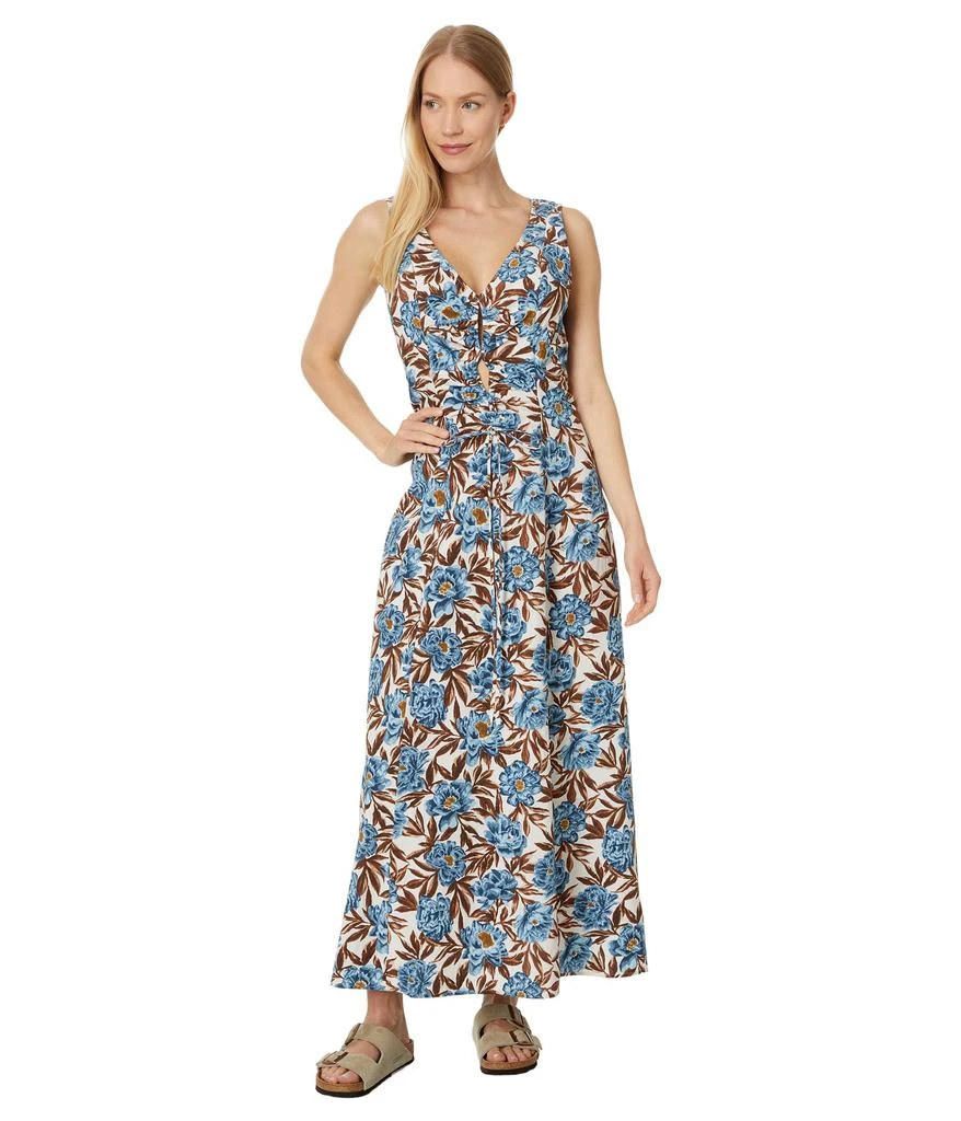 Madewell Sleeveless V-Neck Midi Dress in Floral 1