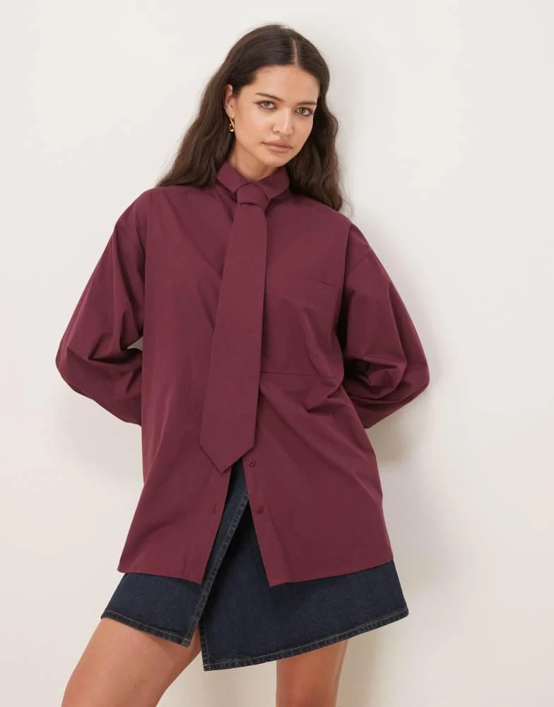 ASOS ASOS DESIGN poplin oversized deep cuff shirt 2