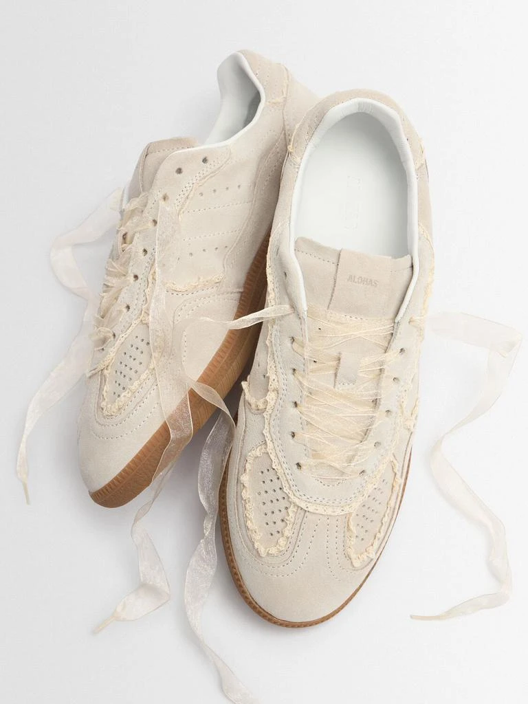 ALOHAS Crochet & Leather Lace-up Sneakers 2