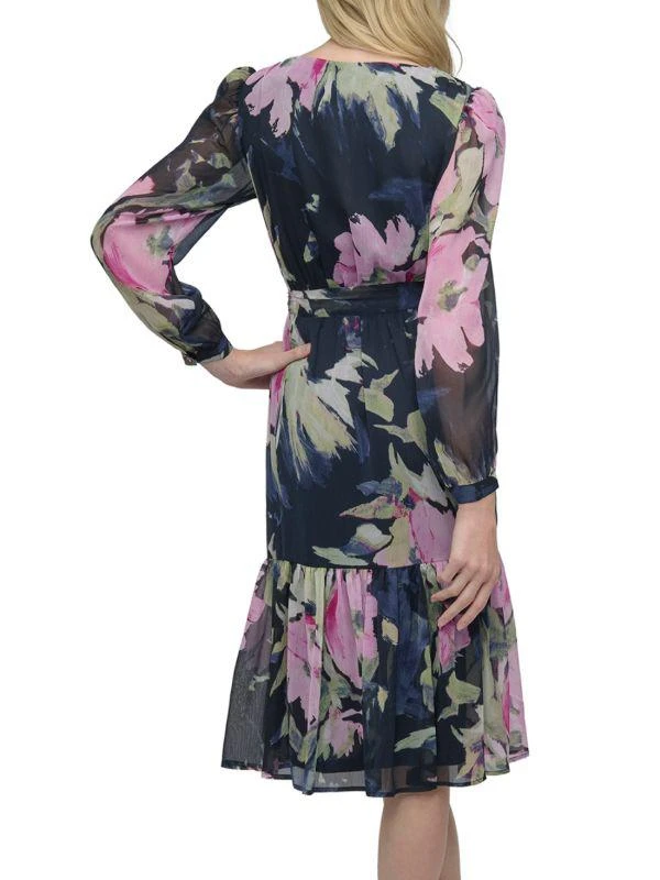 DKNY Long Puff Sleeve Midi-Dress 2