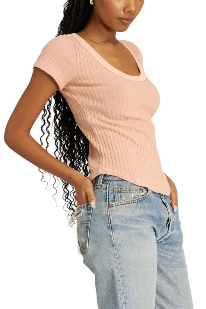 Project Social T Project Social T - Julie Scoop Neck Sweater Rib Tee Top 2